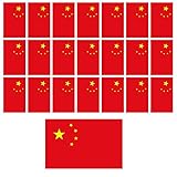 1 Stück 21 Aufkleber Nationalflaggenaufkleber Papiergesichtsaufkleber Abnehmbare Aufkleber Chinesische Fünf-Sterne-Rote Flaggenaufkleber