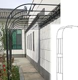 Metall-Gartenbogen-Rankgitter, verzinkte Rose, halber Torbogen für Gartenunterstützung und Schönheit (Größe: 220 x 240 cm, Farbe: Weiß)