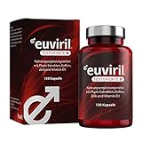 Euviril Testoforte N - Mit Tribulus Terrestris, Maca, Phyto-Extrakten, Koffein, Zink + Vitamin D3 - 120 Kapseln