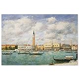 JUNIWORDS Poster, Eugène Boudin, Venedig, Blick auf Markusturm, Campanile di San Marco, 30 x 20 cm