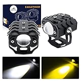 EAGLEVISION Motorrad Scheinwerfer 6000LM 60W Scheinwerfer Motorrad e Geprüft 6000K/3000K Zusatzscheinwerfer LED Motorrad Chip Mit Hoher Qualität Zusatzscheinwerfer Motorrad Mit e Prüfzeichen 9V-30V