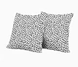 SAIAOS 2er Set Dekorative Kissenbezug,Schwarzer weißer Leopard Nahtloser Hintergrund,Super Weich Kissenbezüge Decor Kissenhülle für Sofa Couch Schlafzimmer Wohnzimmer 50x50cm