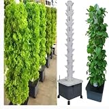 PTSZNGS GFF Hydroponische Bepflanzung Indoor-Hydroponik-Turm Pflanzsystem Vertikale Hydroponik mit Pumpe Abnehmbarer Wassertank Hydroponik-Turm 15 Schichten 45 ST