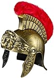 Balinco Römerhelm | Römer Helm Gold | Krieger | Römischer Kämpfer | Roman Gladiator - für Damen & Herren als perfektes Accessoire zum Römerkostüm