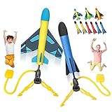 Wstbspsm Spielzeug-Raketenwerfer für Kinder, Outdoor-Paly-Spiele Geburtstagsspielzeuggeschenke für Jungen Mädchen Kleinkinder im Alter von 3 +