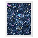 OPLgK DIY 5D Diamant Gemälde Kit Weltraum Planet Universum Diamond Painting Nach ​Zahlen Erwachsene Strass Kreuzstich Kunst Handwerksbedarf Für Heimwand Deko 30x40cm