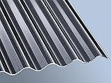 Highlux® Acrylglas-Profilplatte Wellplatte Lichtplatte, 3mm Stark, Sinus 76/18, graphit, Wabe 1045mm x 3500