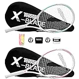 Teloon Tennisschläger für Erwachsene, 2 Stück, Freizeit, 68,6 cm, für Männer und Frauen, Studenten, Anfänger, (BLADE-V9-V10)