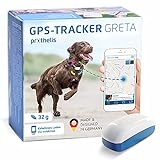 Prothelis Greta Hunde GPS Tracker Mini Peilsender mit App 32g leicht wasserdicht | Tracking GPS für Hunde mit Akku Laufzeit bis 5 Tage | GPS Tracker Hund klein unauffällig für das Hundehalsband