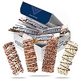 Energybody Superbar Mix Box 12x 50g / High Protein Riegel/Eiweißriegel zuckerarm/Protein Snack nur 2g Zucker pro Proteinriegel/Eiweissriegel 4 Sorten/Protein Riegel Mix Box