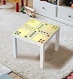 MyMaxxi | selbstklebende Tischfolie blasenfrei verkleben Mensch Ärgere Dich nicht Spielfolie für IKEA Lacktisch 50 x 50cm Aufkleber Sticker Kinderzimmer Spieltisch Brettspiele Gesellschaftsspiele