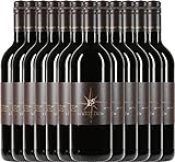 VINELLO 12er Weinpaket Rotwein - Cuvée Simsalabim 1,0 l 2019 - Ellermann-Spiegel mit Weinausgießer | 12 x 1,00 Liter