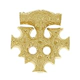 celtic field - Anhänger Hiddenseekreuz massives Silber vergoldet (beidseitiges Muster)