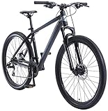 BIKESTAR Hardtail Aluminium Mountainbike Shimano 21 Gang Schaltung, Scheibenbremse 27.5 Zoll Reifen | 18 Zoll Rahmen Alu MTB | Blau