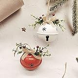 2 Stück Weihnachtsglocken, Weihnachtsglocken, Vintage-Türknauf-Anhänger, hängende Ornamente für Weihnachtsbaum, Urlaub, Tür, Fensterdecke