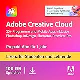 Adobe Creative Cloud All Apps | Student und Teacher | 1 Jahr | PC/Mac | Download