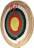 Deweey Zielscheibe Bogenschießen 50x50cm Handgefertigtes Strohbogenziel für Recurvebogen Compoundbogen oder Langbogen 20 Zoll Traditionelles Bogenpfeilziel für Bogenschießen Jagdpraxis