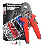 Crimpzange Aderendhülsenzange Set Wieprima Aderendhülsen Tool Kit 1200 Kabelschuhzange Set Crimpzange Set kabelschuhzange Crimpzange Aderendhülsen Zange 0,25-10mm² Ergonomischer Griff Crimp Tool