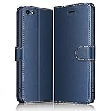 ELESNOW Hülle für iPhone 6 / 6S, Premium Leder Flip Wallet Schutzhülle Tasche Handyhülle für iPhone 6 / 6S (Blau)