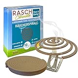 Rasch Citronella Räucherspiralen Set, natürliches Zitronen Aroma, Brenndauer bis zu 4 Std., für Outdoor, nachhaltig und wirksam, inkl. 2 Halter, 4 x 10 Stück + 8 S