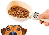 Messlöffel für Haustiere, digital, mit LED-Präzision, Gewicht, Futter, Hunde, Katzen bis 800 g (weiß)