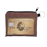 Fringoo Geldbörse für Damen und Herren, mit kleinem Reißverschluss, für Münzen, mit Schlüsselanhänger, Organizer Mehrfarbig American Express