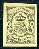 Kayser Oldenburg 1859 8 ungummiert TADELLOS beitrandig seltene Marke (H0543
