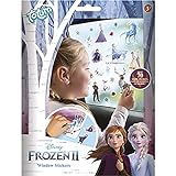 Totum 680739 Frozen II Fenstersticker mit über 70 statischen Aufklebern und einer Landschaftsszene von Anna & Elsa