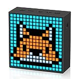 Divoom Timebox-Evo Pixel Art Tragbarer Bluetooth Lautsprecher mit Programmierbares 256 LED Panel, 3.9 x 1.5 x 3.9 Zoll (Schwarz)