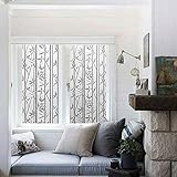 Bambus lackierte statische Frischhaltefolie Fensterfolie, 3D statische Tür- und Fensterglasaufkleber, geeignet für Home Office E 45x200cm