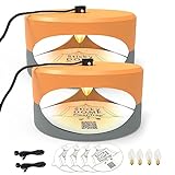 ASPECTEK - Trapest Sticky Dome Flea Bed Bug Trap with 2 Glue Discs. Odorless Cleaner and Flea Killer Trap Pad (Flea Trap) (2 Flea Trap Orange and Light Gray)