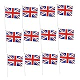 50 Stück Großbritannien Stockflagge Union-Jack-Flaggen Gewerkschaftsflaggen national Auto schreibtischdeko schreibtisch dekoration handgehaltene Stockfahnen Länderflaggen auf Stick Kisang