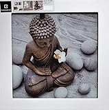 Eurographics DG-AHA2019 Deco Glass 50x50 cm Kissing Orchid Buddha