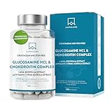 Glucosamin Chondroitin hochdosiert 1500mg + MSM Kapseln hochdosiert - Glucosamin Chondroitin MSM Komplex +Boswellia & natürliches Acerola Vitamin C Ohne Krustentieren & Fisch - 180 Kapseln