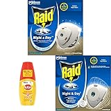 Autan Multi Insect Pumpspray, 100ml + Raid Night & Day Insekten-Stecker, 1er Pack + Raid Night & Day Nachfüller, Insekten-Stecker
