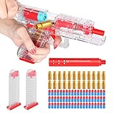 Tovol Zerky Shell Auswurfspielzeug Pistole mit Patrone Weichschaum Blaster Pistole Spielzeug für Kinder Klare Farbe