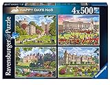 Ravensburger 17140 Happy Days Royal Residences 4 x 500 Teile Puzzle für Erwachsene & Kinder ab 10 Jahren, Mehrfarbig