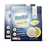 Amazon-Marke: Presto! All in one Lemon Geschirrspültabs, 2-er Pack x 60 - 120 Wäschen