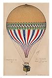 Close Up Heißluftballon Poster Le Tricolore, E. Hamelin - 61 cm x 91,5 cm - Vintage Plakat