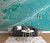 ZZXIAO Nordic Minimalistic Mediterran Blue Sea Boat Wallpapers 3D Vliestapete Moderne Wandbilder Wanddekoration fototapete 3d effekt tapete Wohnzimmer Schlafzimmer Hintergrundbild-430cm×300cm