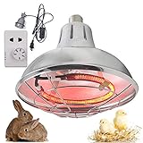 DBMGB 220V/400W Infrared Heat Lamp, Multifunktion Wärmelampe für Küken Hündchen, Poultry/Pigeon/Game Bird Farming Equipment, Aluminiumgehäuse