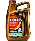 ENEOS HYPER 5W-40 - Motoröle für Autos - 5w40 Öl - Engine Oil für Benzin Motor sowe Diesel Auto - Vollsynthetisch mit Organischen Zusätzen - Erhöht den Wirkungsgrad des Motors (4 Liter)