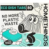 Homethings, 80 umweltfreundliche Geschirrspültabs, 3-in-1-Spülmaschinentabs, hochwirksame Reinigung, keine giftigen Chemikalien, vegan und tierversuchsfrei, hergestellt in der EU