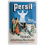 Nostalgic-Art 22268 Retro Blechschild Persil – Wäschegeist – Geschenk-Idee für Nostalgie-Fans, aus Metall, Vintage-Design zur Dekoration, 20 x 30 cm