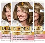 DIADEM 3in1 Pflege-Color-Creme 722 Dunkel Blond, 3er Pack (3x 170ml)