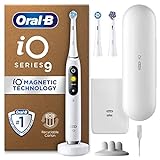 Oral-B iO9 Elektrische Zahnbürsten für Erwachsene, Weihnachtsgeschenke für Frauen/Ihn, App-verbundener Griff, 3 Zahnbürstenköpfe, Lade-Reiseetui & Zahnbürstenkopfhalter, 7 Modi, 2-poliger UK-Stecker,