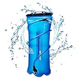TRIWONDER 1.5/2/3L Trinkblase BPA Frei Wasserreservoir Wasserbehälter für Fahrrad Wandern Camping Rucksack Trinksystem (3L / 100oz (TPU))