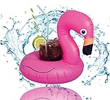 1x Getränkehalter Flamingo aufblasbar Luftmatratze Schwimmring Schwimmreif für Pool, Cocktailhalter, Bierhalter, Becher, Dosenhalter, Becherhalter Bier (1x Flamingo)