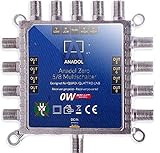 Anadol Zero Watt 5/8 - ECO - Stromloser Multischalter für 8 Teilnehmer - Geringe Stromaufnahme - 0 Watt Standby Multiswitch [Digital, HDTV, FullHD, 4K, UHD]