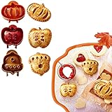 One Press Autumn Cottage Pie Set, Fall Hand Pie Moulds Apfel, Eichel und Kürbis, 3er-Set, Pocket Pie Moulds, Mini Pie Maker, Pie Crust Mould, Mini Pie Cutter, Teigpresse, Werkzeug zum Backen, Pocket